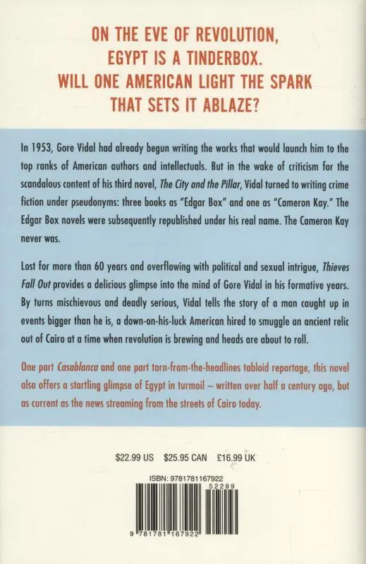 Rückseite: 9781781167922 | Thieves Fall Out | Gore Vidal | Buch | Gebunden | Englisch | 2015