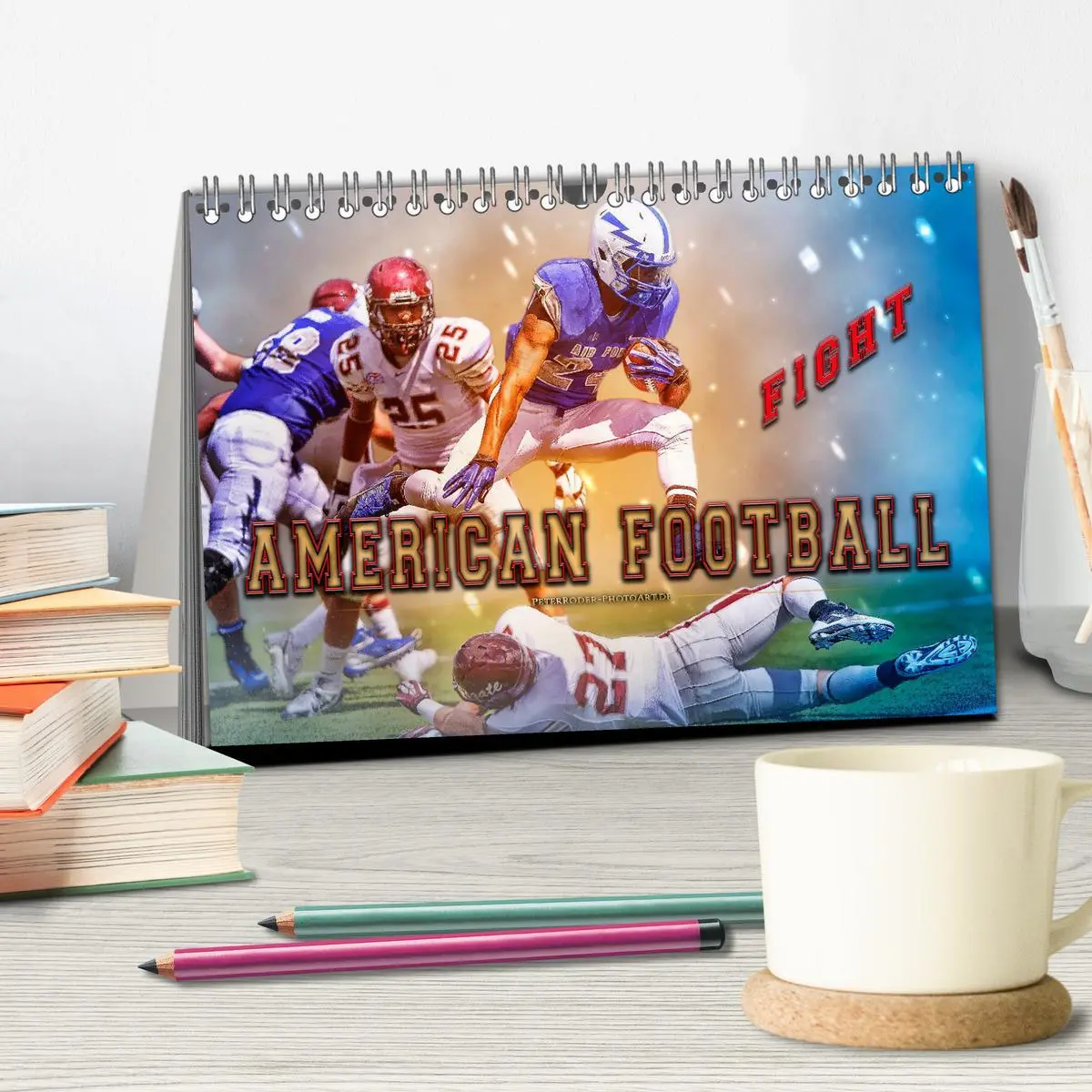 Bild: 9783457857922 | American Football - Fight (Tischkalender 2026 DIN A5 quer),...