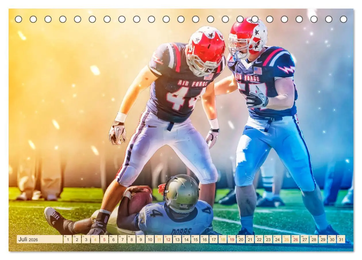 Bild: 9783457857922 | American Football - Fight (Tischkalender 2026 DIN A5 quer),...