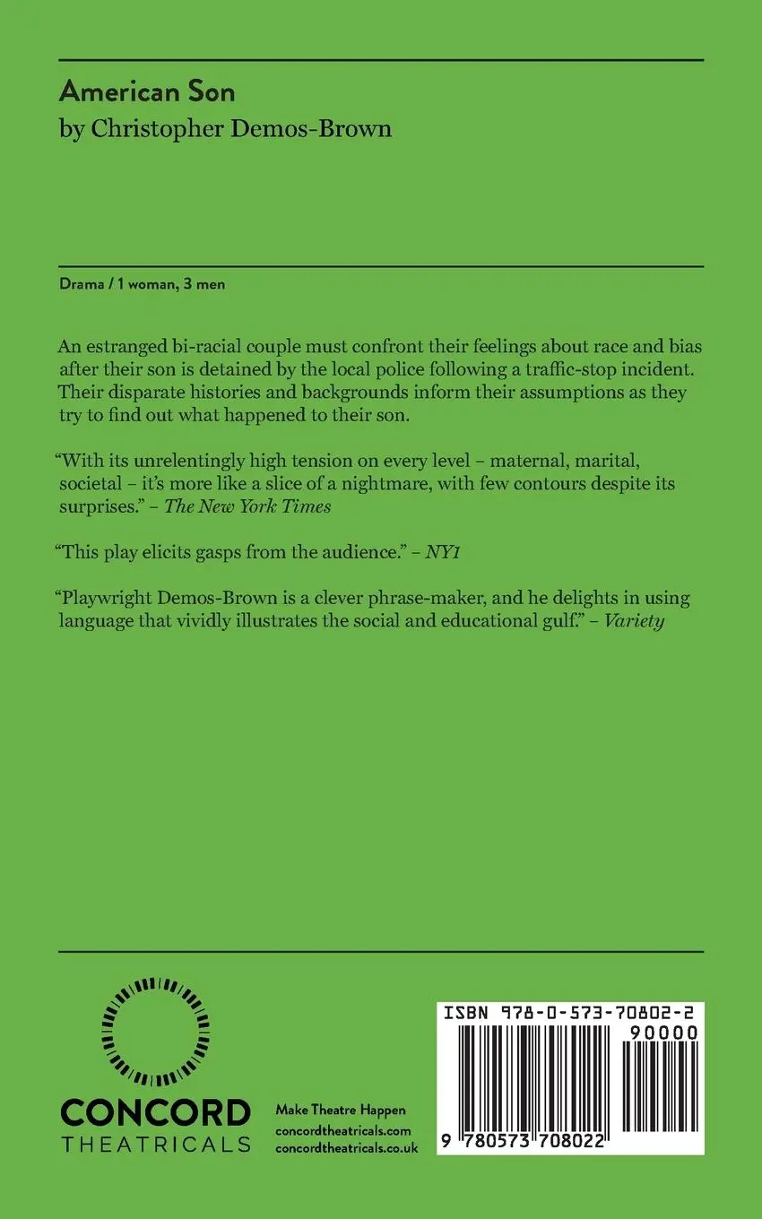 Rückseite: 9780573708022 | American Son | Christopher Demos-Brown | Taschenbuch | Englisch | 2019