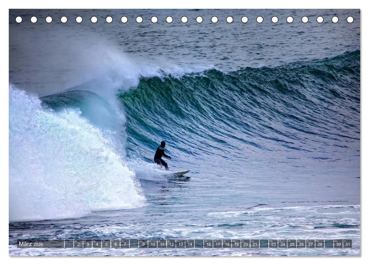 Bild: 9783516078022 | Faszination Surfen (Tischkalender 2026 DIN A5 quer), CALVENDO...