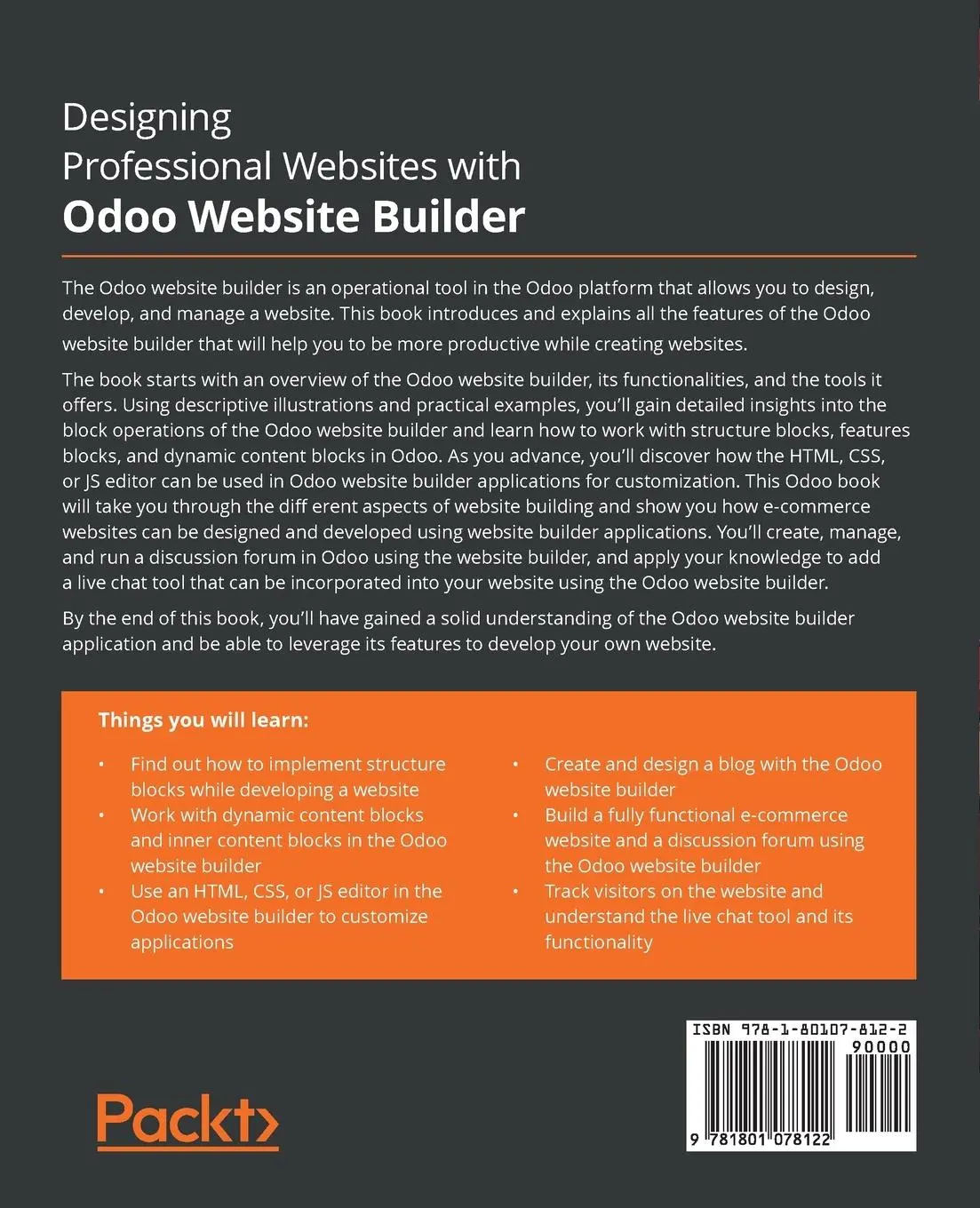 Rückseite: 9781801078122 | Designing Professional Websites with Odoo Website Builder | Nannat