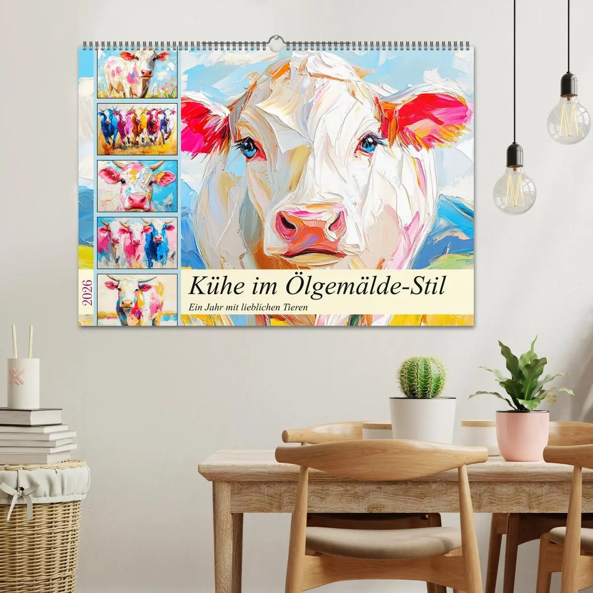 Bild: 9783457358122 | Kühe im Ölgemälde-Stil. Ein Jahr mit lieblichen Tieren...