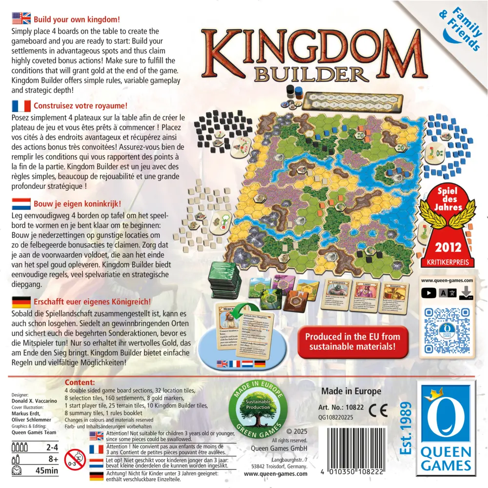 Bild: 4010350108222 | Kingdom Builder - Family &amp; Friends | Donald X. Vaccarino | Spiel
