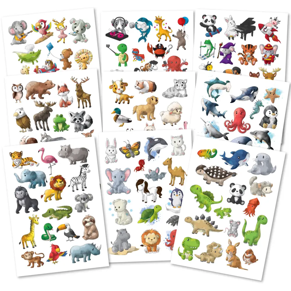 Cover: 4270003448222 | 150 hautfreundliche Kindertattoos - Thema: Tierischer Spaß | Deutsch