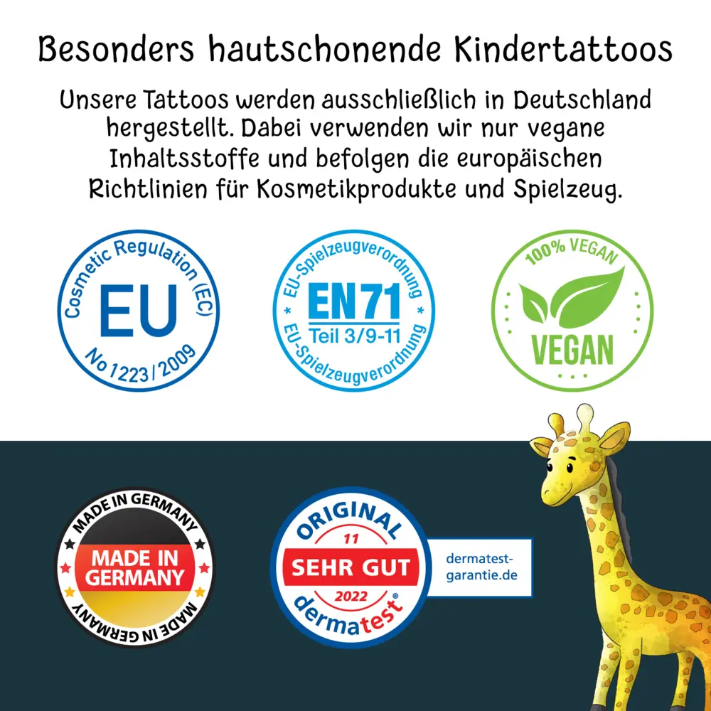 Bild: 4270003448222 | 150 hautfreundliche Kindertattoos - Thema: Tierischer Spaß | Deutsch