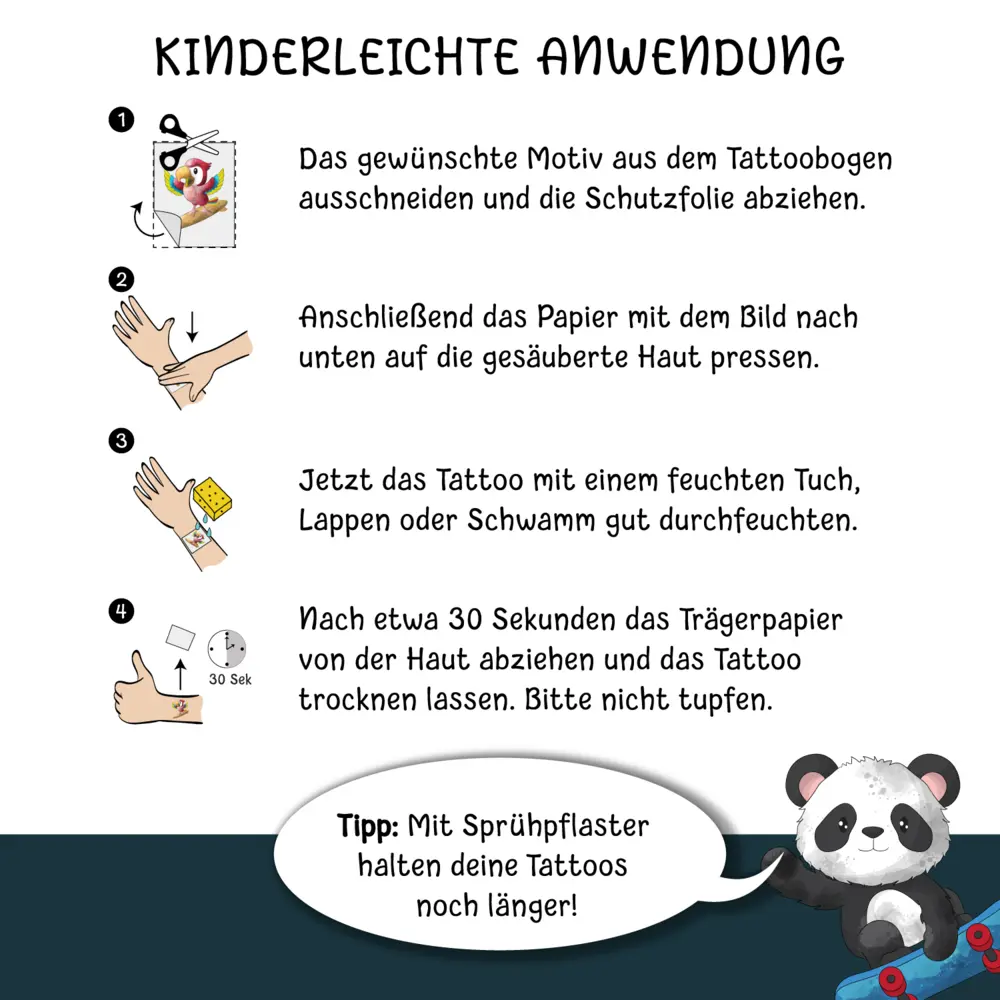 Bild: 4270003448222 | 150 hautfreundliche Kindertattoos - Thema: Tierischer Spaß | Deutsch