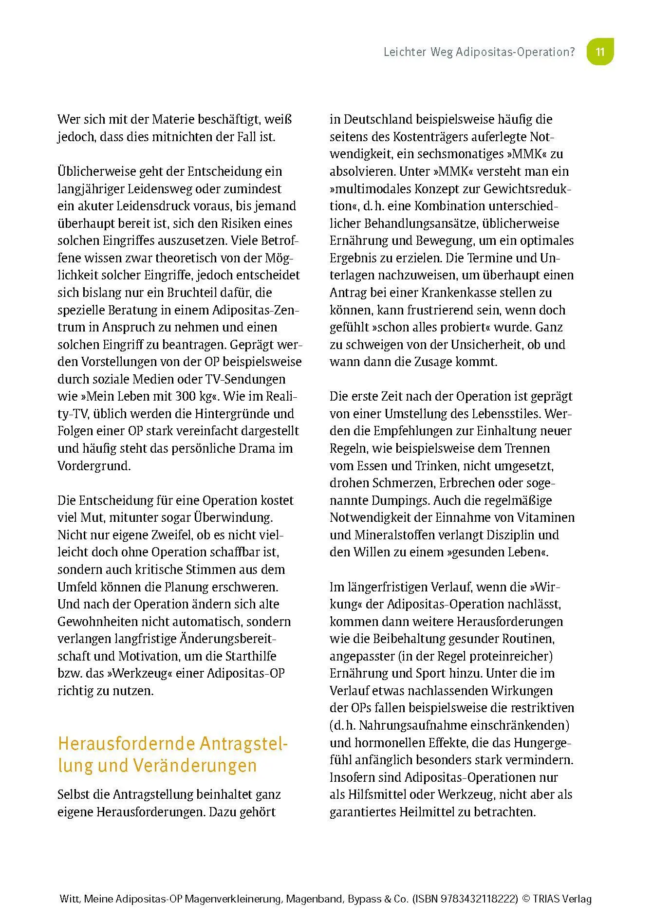 Bild: 9783432118222 | Meine Adipositas-OP. Magenverkleinerung, Magenband, Bypass &amp; Co.