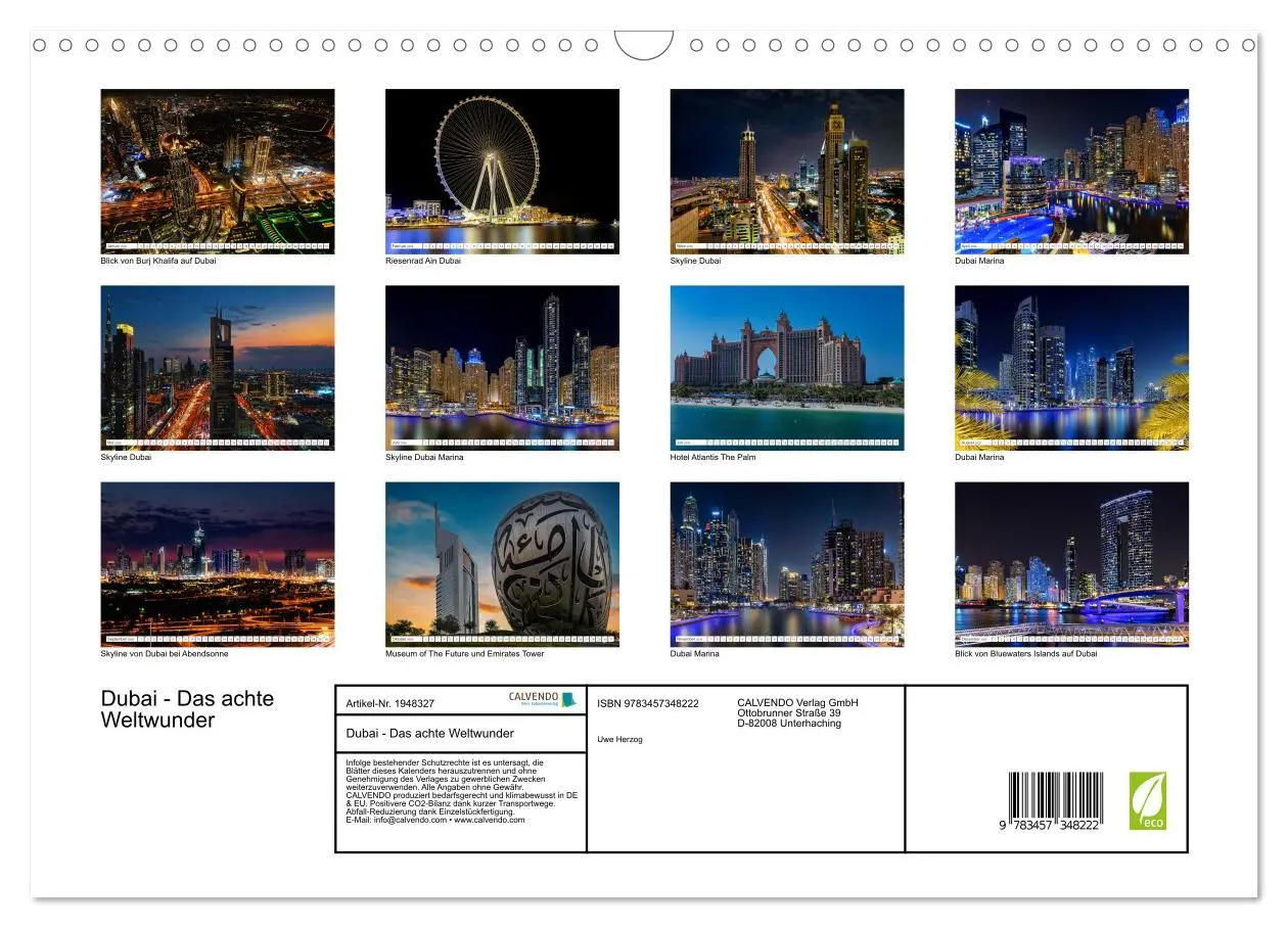 Bild: 9783457348222 | Dubai - Das achte Weltwunder (Wandkalender 2026 DIN A3 quer),...