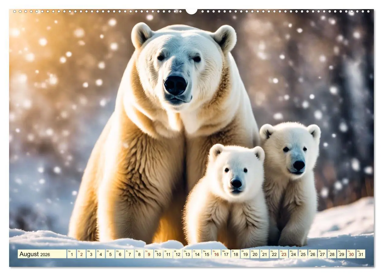 Bild: 9783457418222 | Eisbären im Fokus (Wandkalender 2026 DIN A2 quer), CALVENDO...