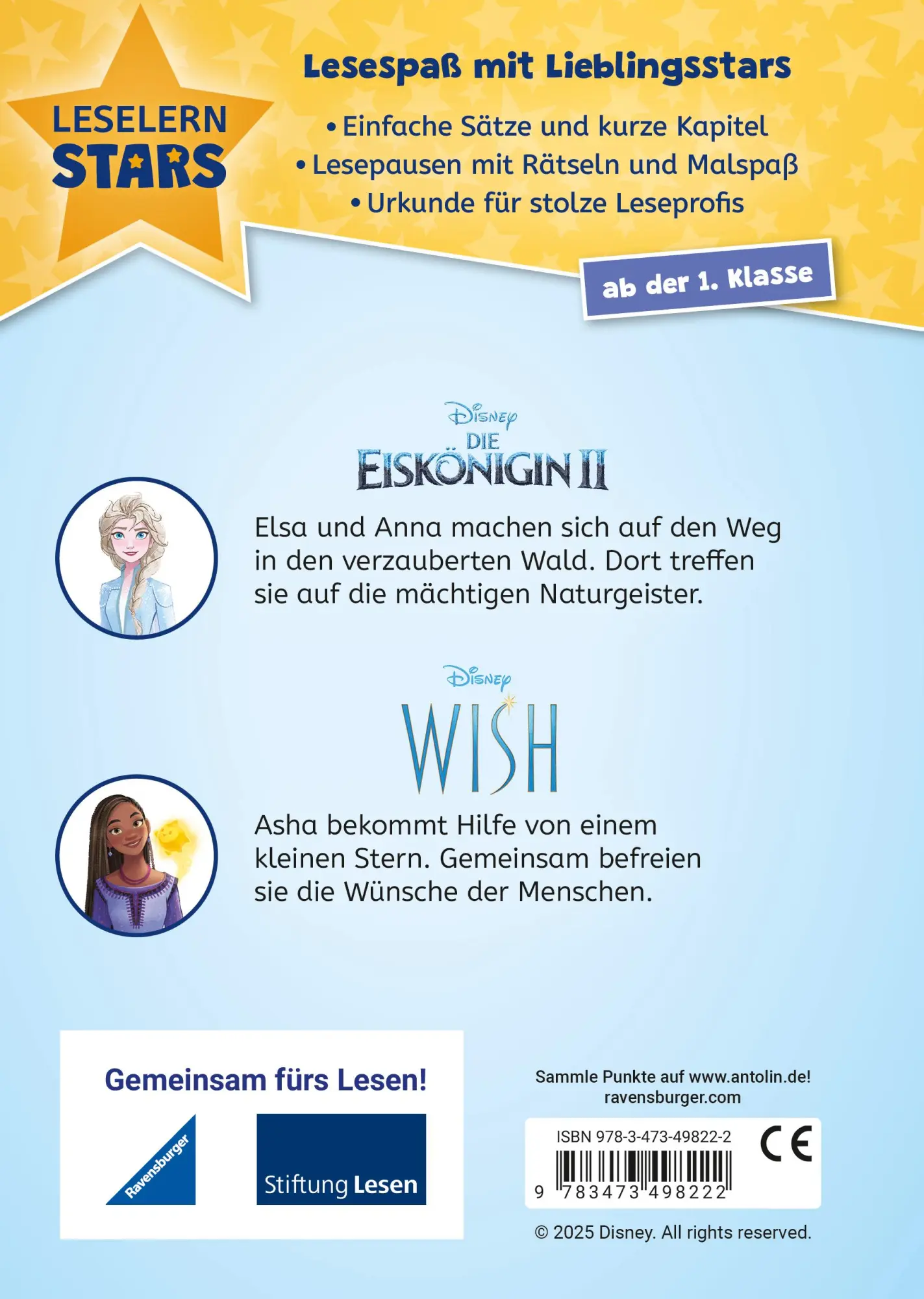 Rückseite: 9783473498222 | Leselernstars: Disney - Magische Geschichten | Sarah Dalitz | Buch