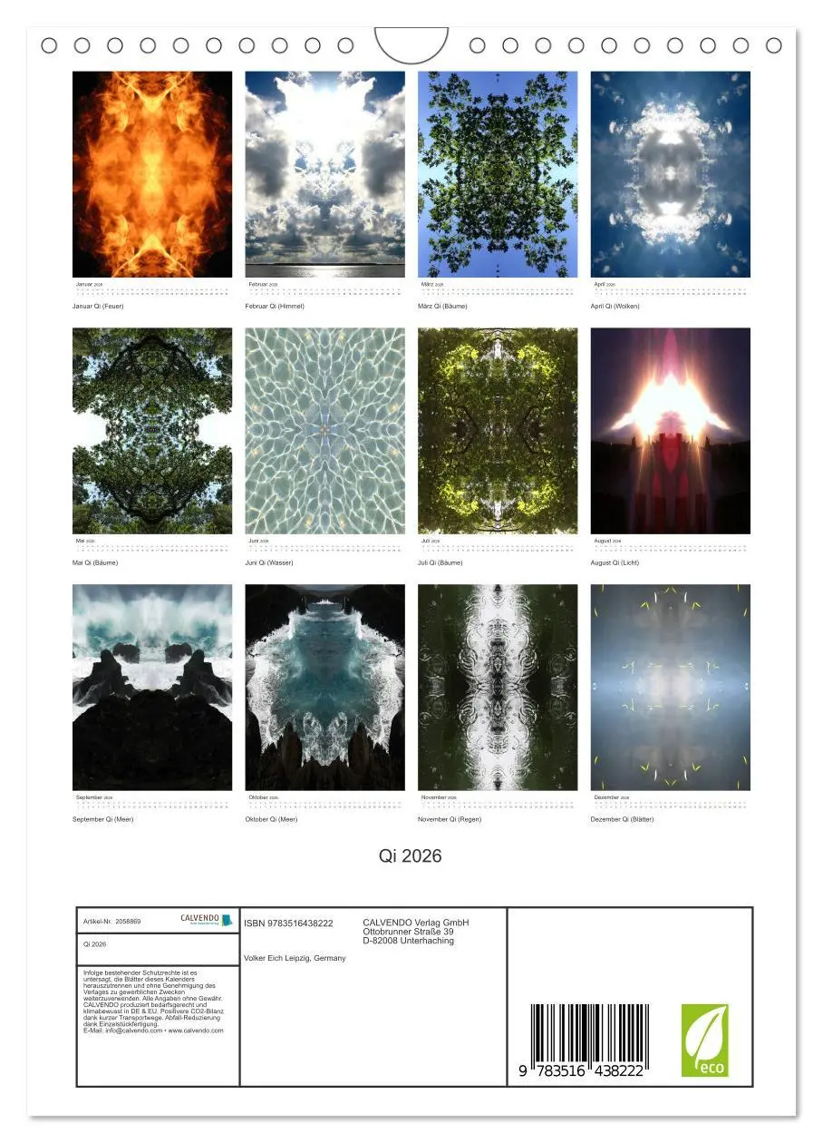 Bild: 9783516438222 | Qi 2026 (Wandkalender 2026 DIN A4 hoch), CALVENDO Monatskalender