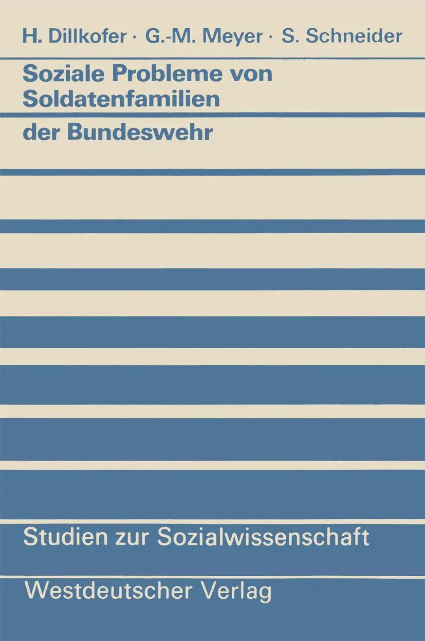 Cover: 9783531118222 | Soziale Probleme von Soldatenfamilien der Bundeswehr | Heidelore