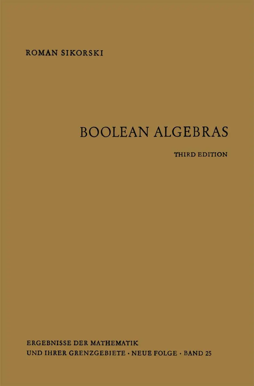 Cover: 9783642858222 | Boolean Algebras | Roman Sikorski | Taschenbuch | x | Englisch | 2012