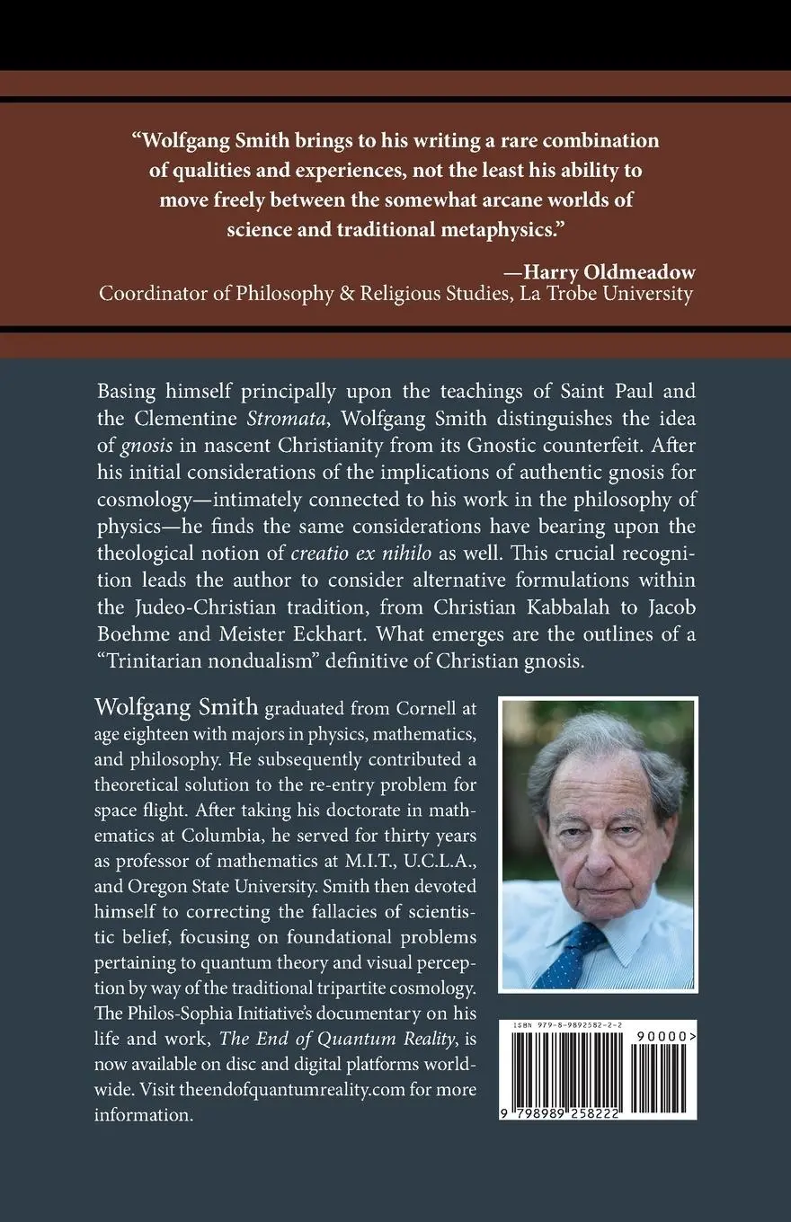 Rückseite: 9798989258222 | Christian Gnosis | From Saint Paul to Meister Eckhart | Wolfgang Smith