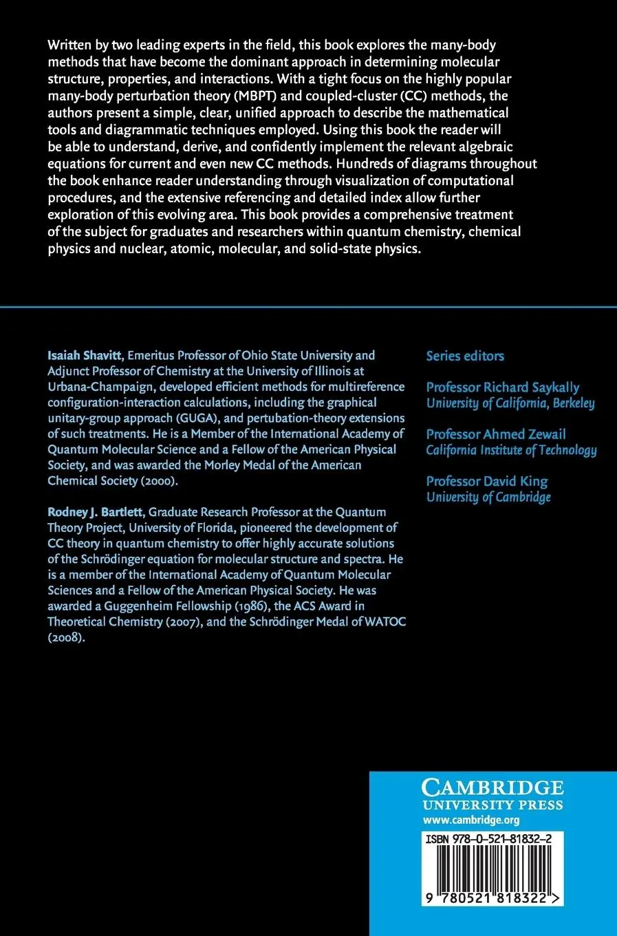 Rückseite: 9780521818322 | Many-Body Methods in Chemistry and Physics | Isaiah Shavitt (u. a.)
