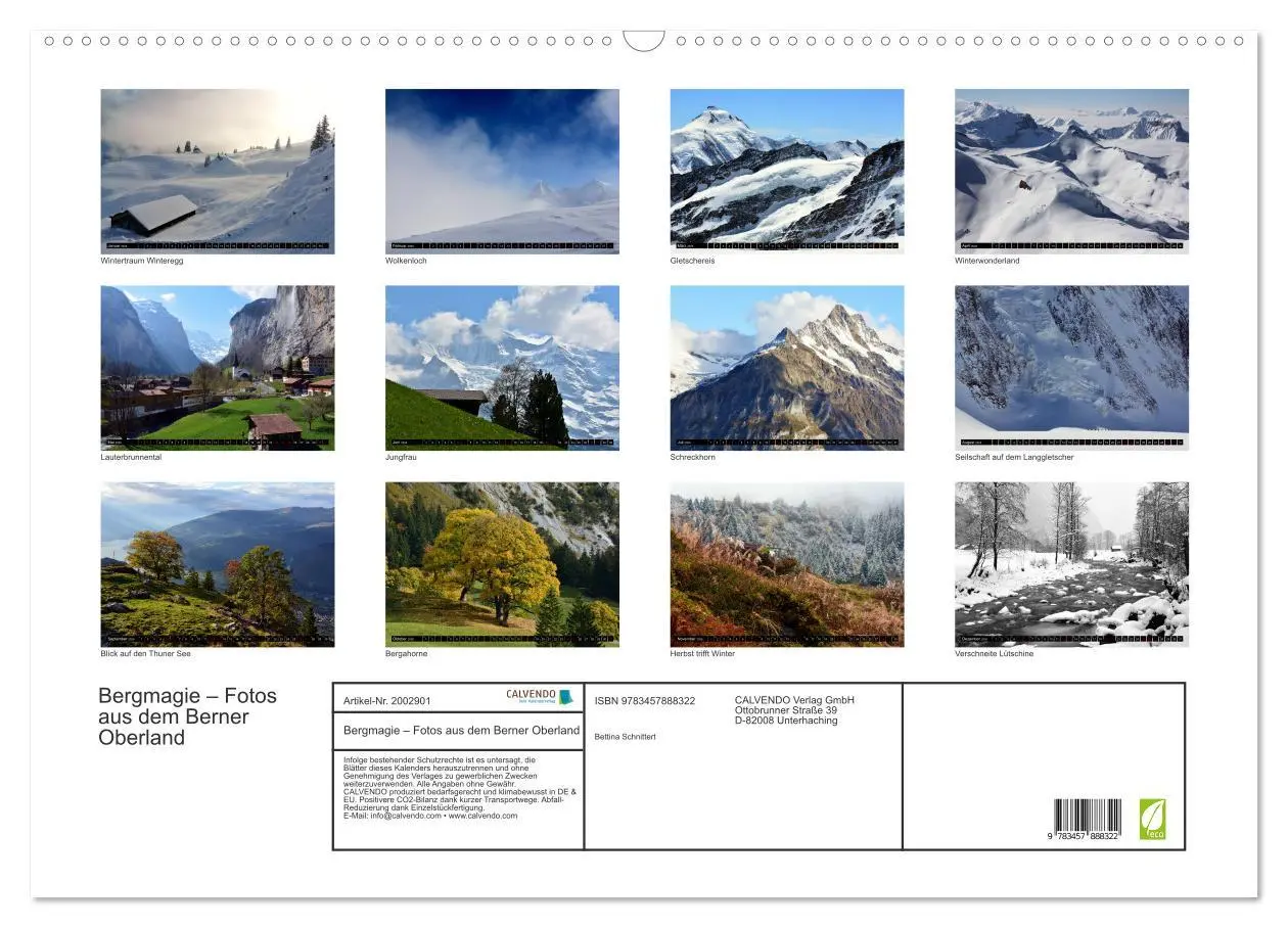 Bild: 9783457888322 | Bergmagie - Fotos aus dem Berner Oberland (Wandkalender 2026 DIN A2...