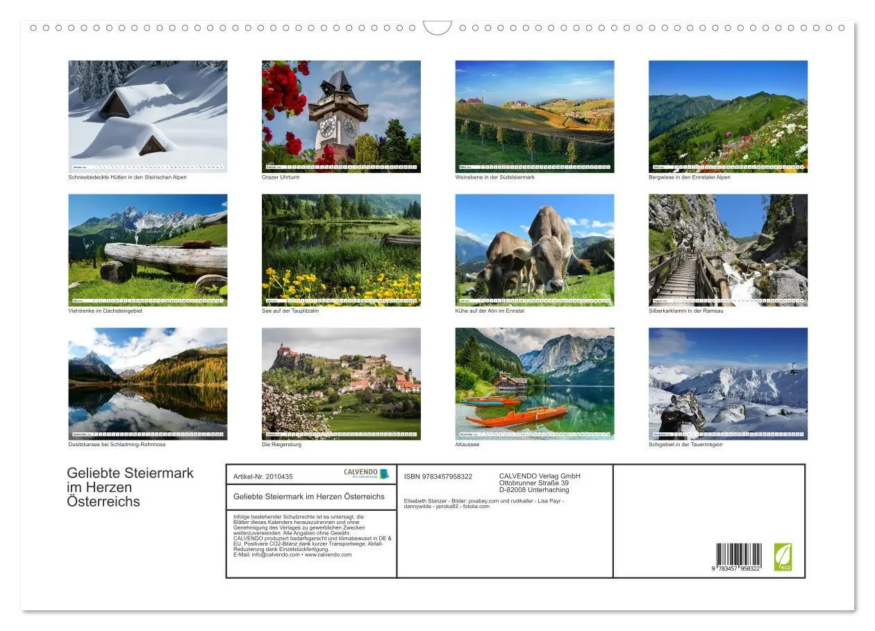 Bild: 9783457958322 | Geliebte Steiermark im Herzen Österreichs (Wandkalender 2026 DIN A2...