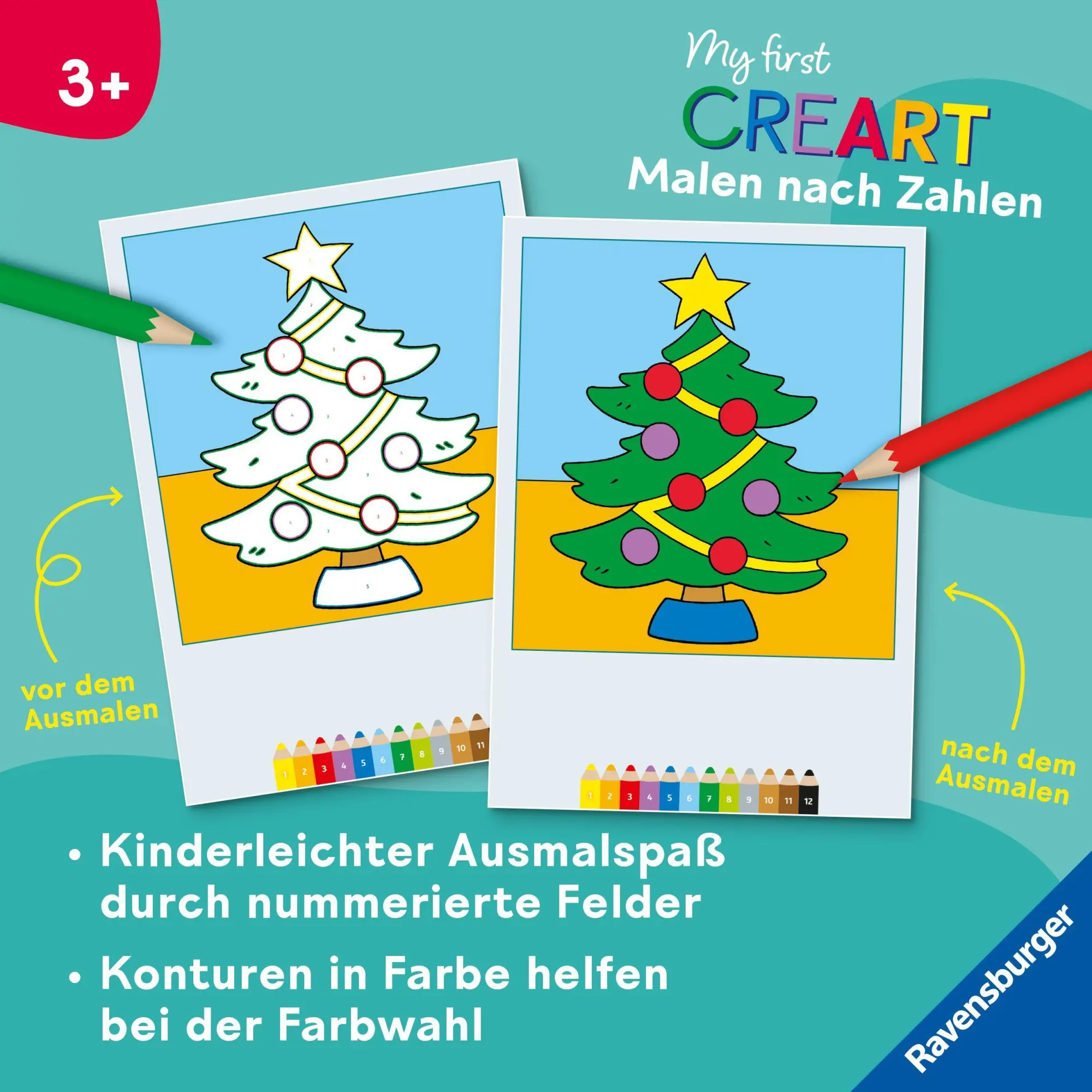 Bild: 9783473488322 | My first CreArt Malen nach Zahlen ab 3 - Weihnachten | Simone Pahl