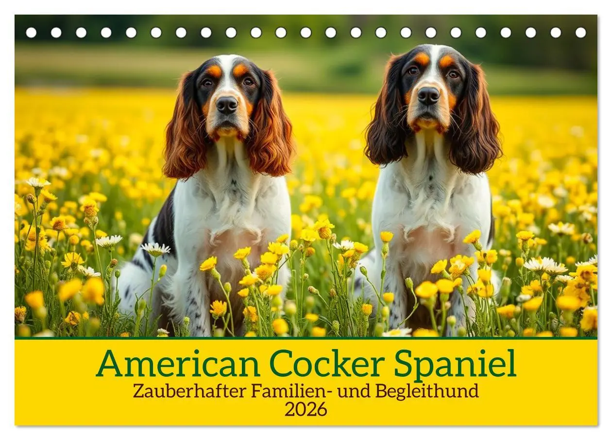 Cover: 9783516598322 | American Cocker Spaniel (Tischkalender 2026 DIN A5 quer), CALVENDO...