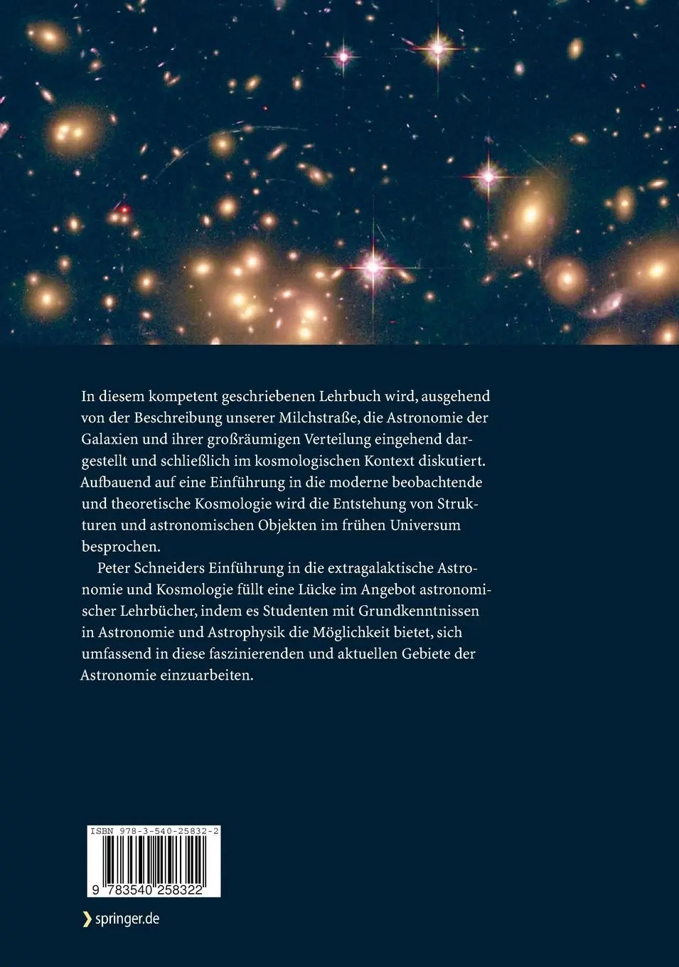 Rückseite: 9783540258322 | Einführung in die Extragalaktische Astronomie und Kosmologie | Buch