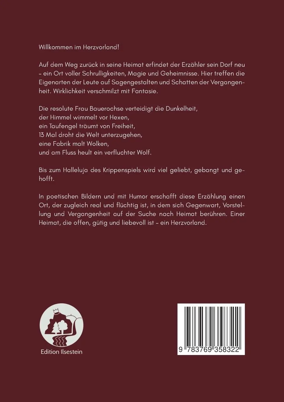 Rückseite: 9783769358322 | Herzvorland | Erzählung | Björn Kiehne | Taschenbuch | 212 S. | 2025