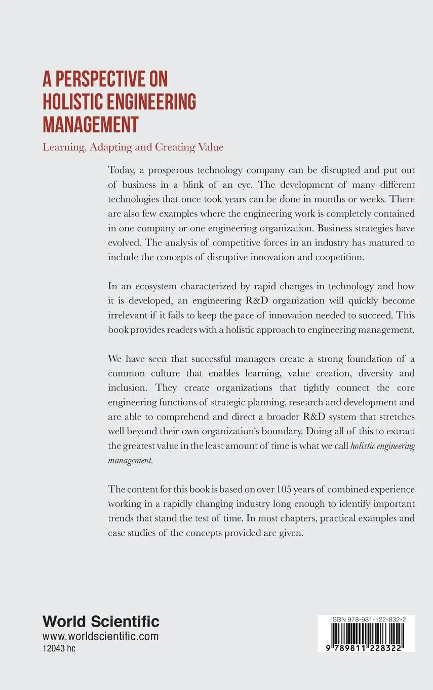 Rückseite: 9789811228322 | PERSPECTIVE ON HOLISTIC ENGINEERING MANAGEMENT, A | Aslett | Buch