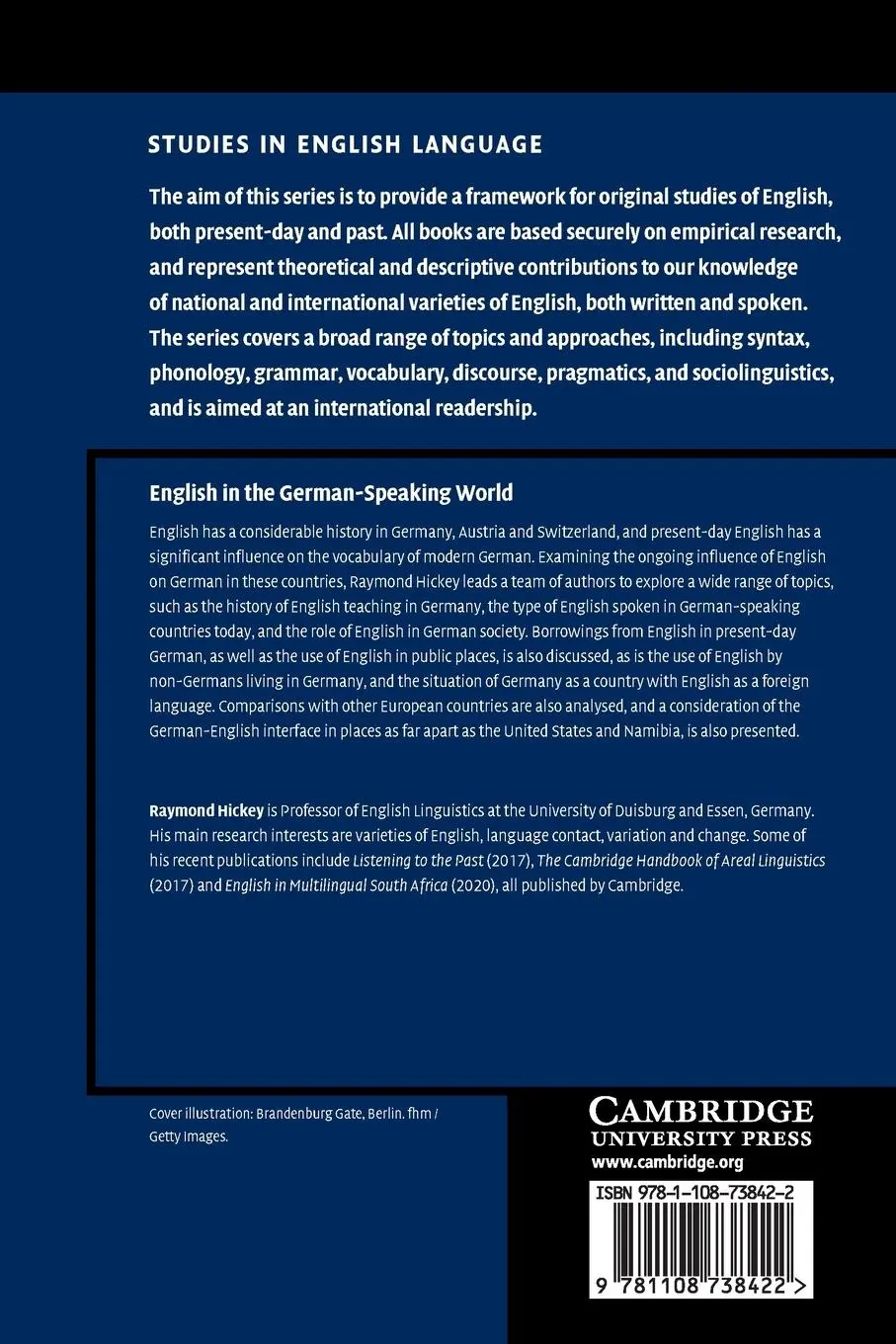 Rückseite: 9781108738422 | English in the German-Speaking World | Raymond Hickey | Taschenbuch