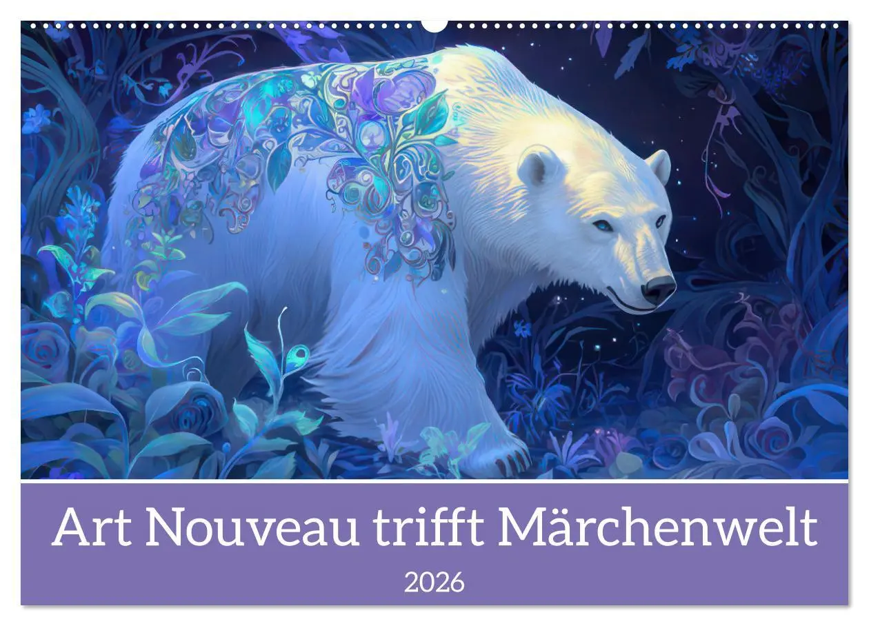 Cover: 9783457258422 | Art Nouveau trifft Märchenwelt (Wandkalender 2026 DIN A2 quer),...