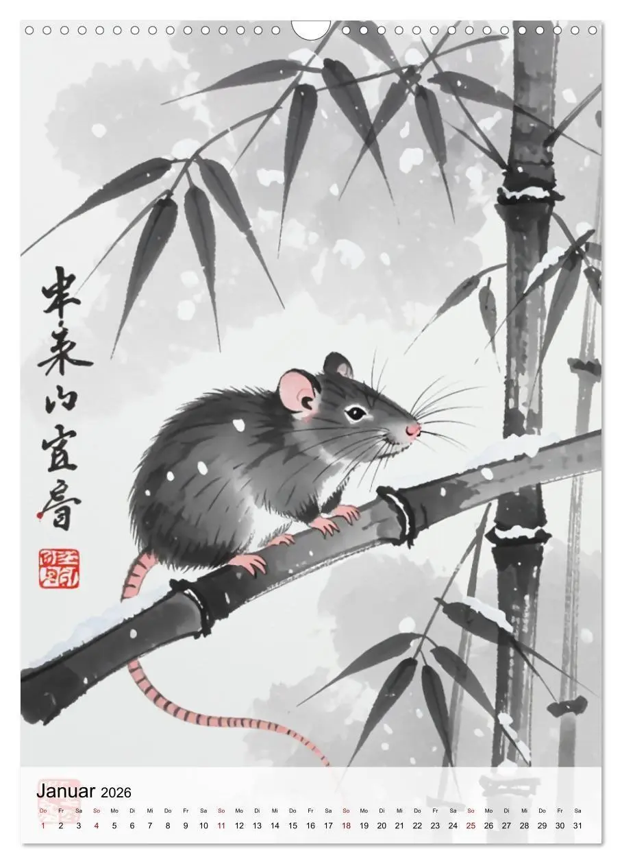 Bild: 9783516728422 | Die 12 chinesischen Tierkreiszeichen (Wandkalender 2026 DIN A3...