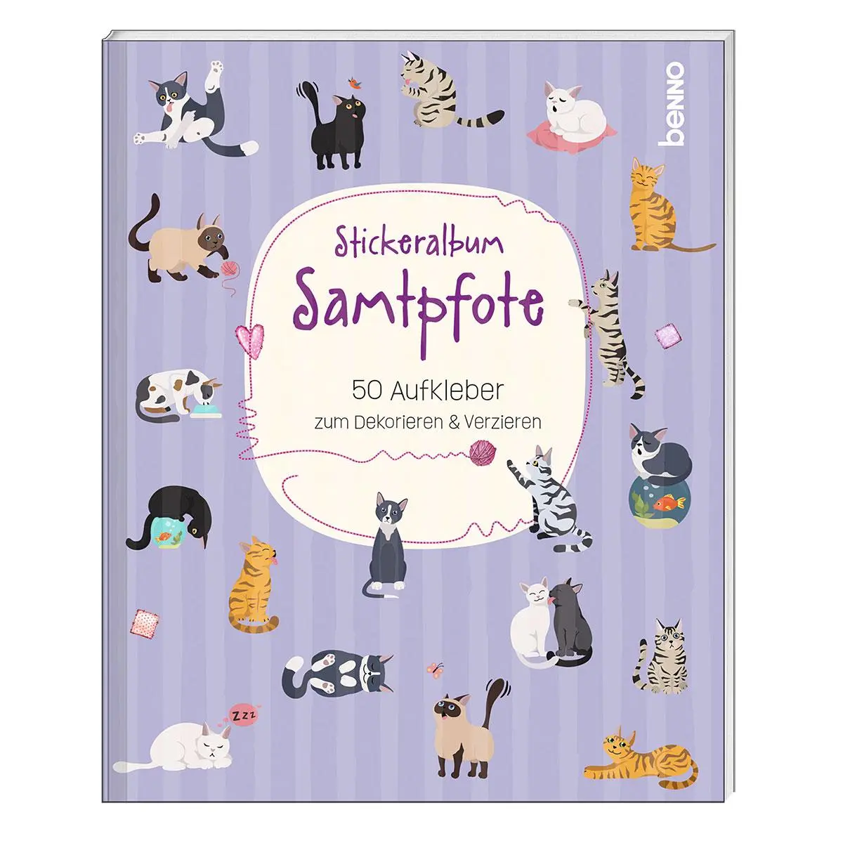 Cover: 9783746268422 | Stickeralbum 'Samtpfote' | 50 Aufkleber zum Dekorieren &amp; Verzieren