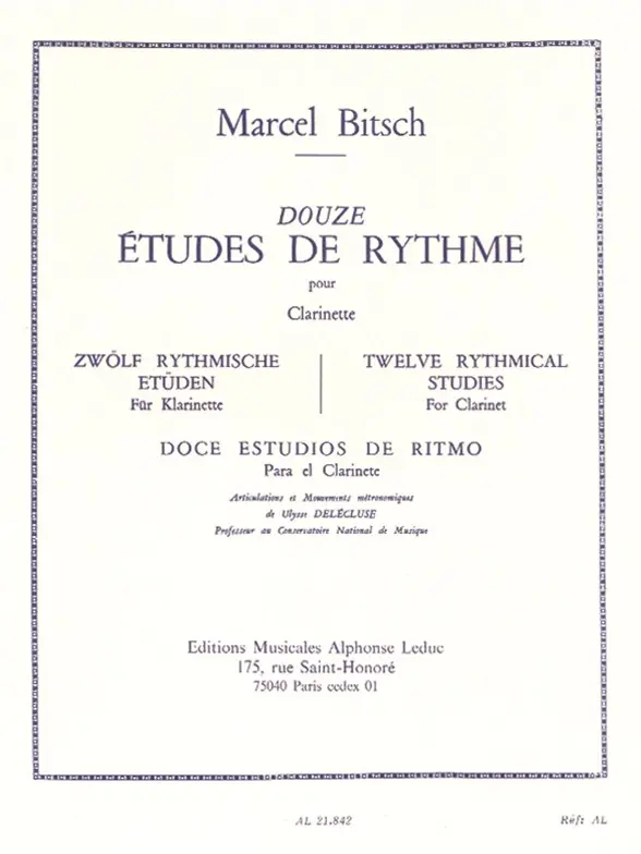 Cover: 9790046218422 | 12 Etudes De Rythme | Bitsch | Buch | Alphonse Leduc