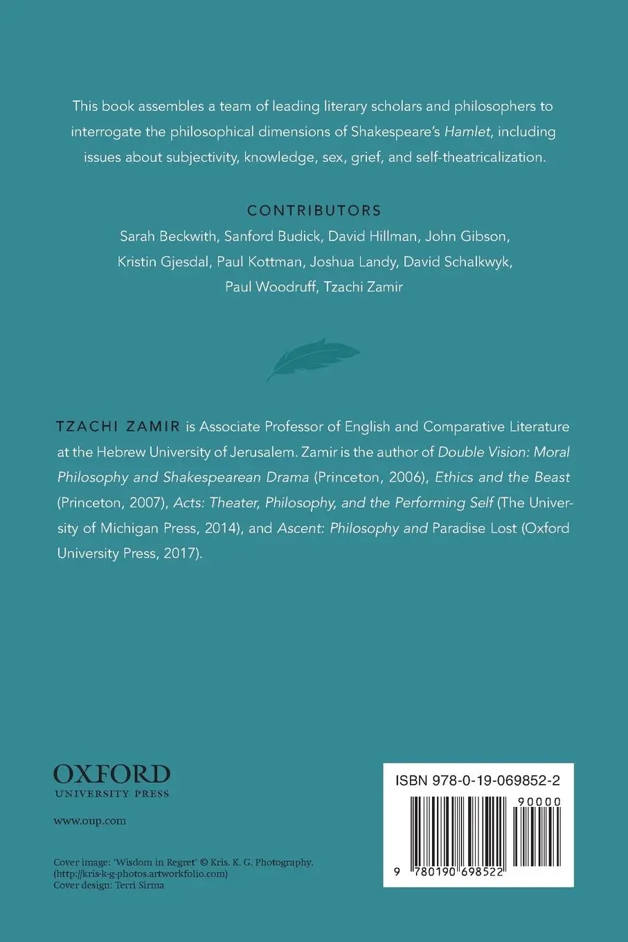 Rückseite: 9780190698522 | Shakespeare's Hamlet | Philosophical Perspectives | Tzachi Zamir