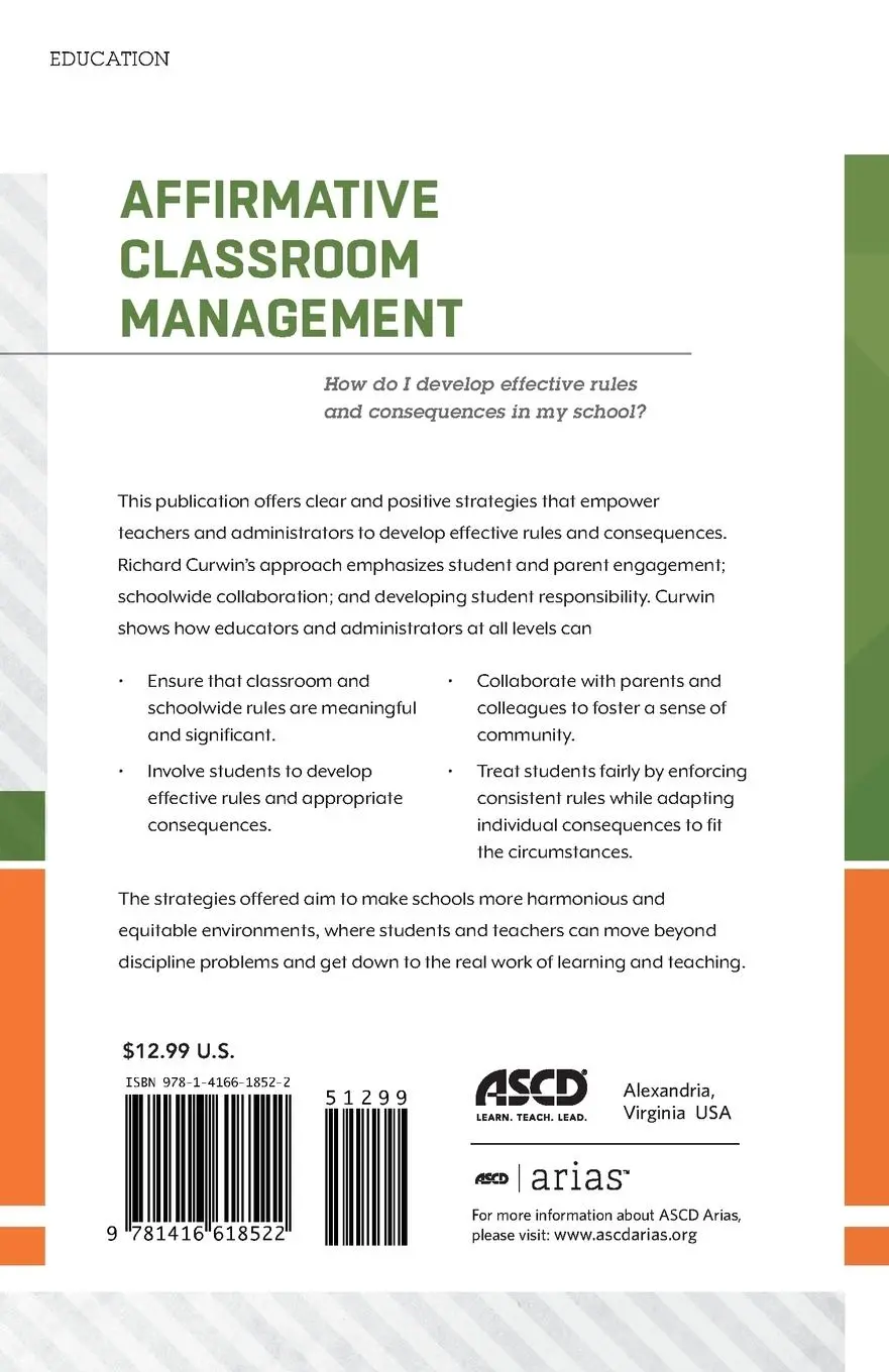 Rückseite: 9781416618522 | Affirmative Classroom Management | Richard L. Curwin | Taschenbuch