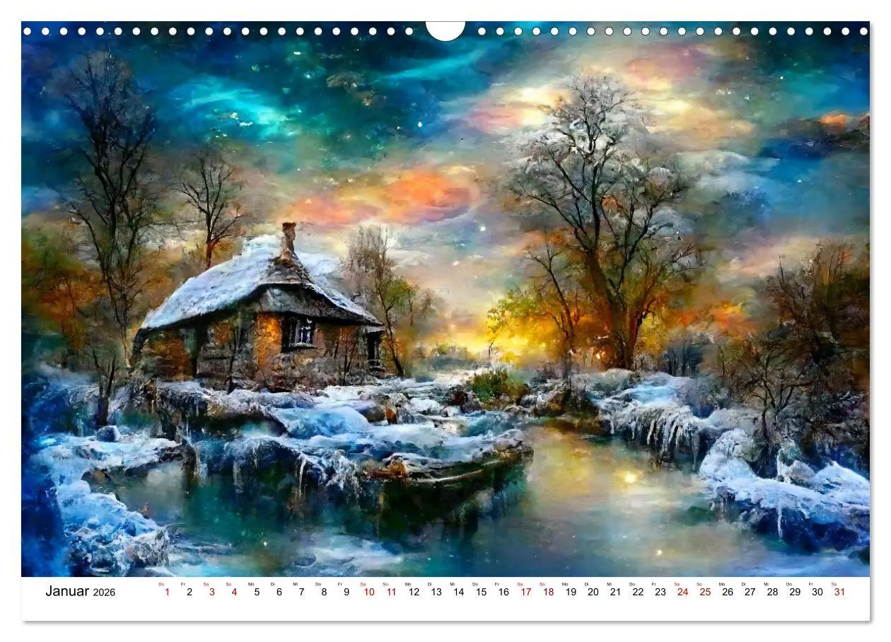 Bild: 9783457558522 | Fantasie Cottages - Ein Jahr durch die Märchenwelt (Wandkalender...