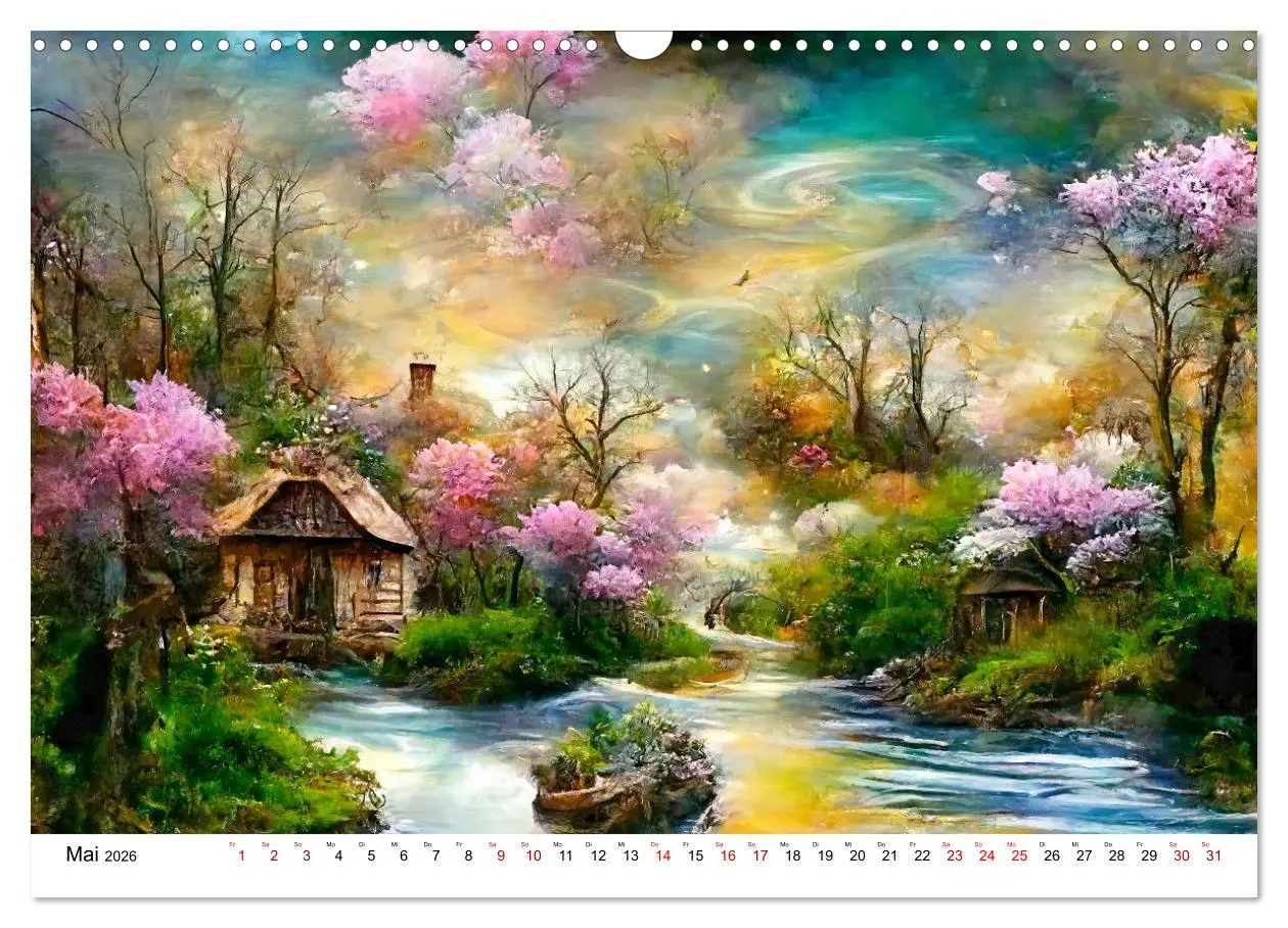 Bild: 9783457558522 | Fantasie Cottages - Ein Jahr durch die Märchenwelt (Wandkalender...