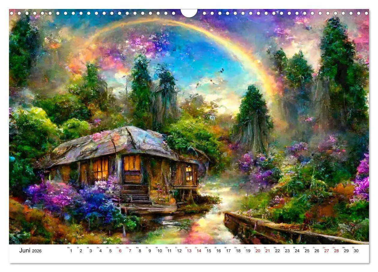 Bild: 9783457558522 | Fantasie Cottages - Ein Jahr durch die Märchenwelt (Wandkalender...