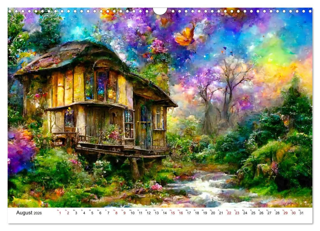 Bild: 9783457558522 | Fantasie Cottages - Ein Jahr durch die Märchenwelt (Wandkalender...