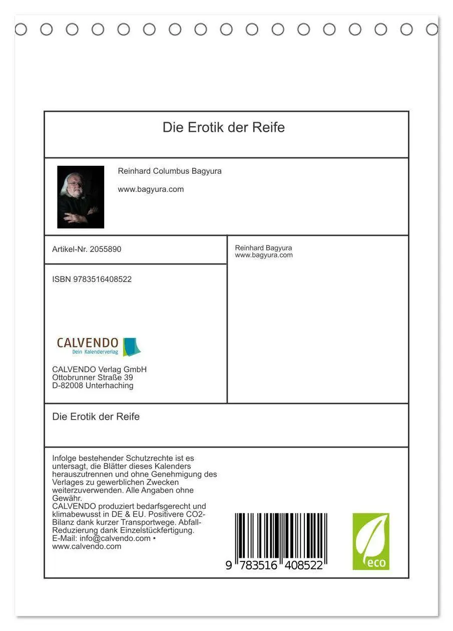 Bild: 9783516408522 | Die Erotik der Reife (Tischkalender 2026 DIN A5 hoch), CALVENDO...
