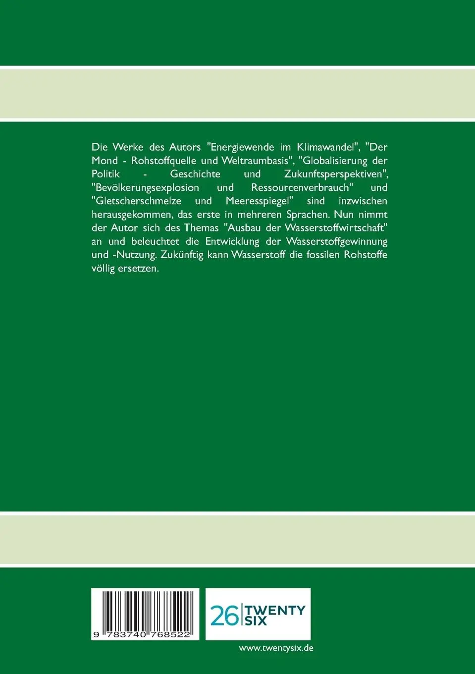 Rückseite: 9783740768522 | Ausbau der Wasserstoffwirtschaft | Kurt Olzog | Taschenbuch | 112 S.