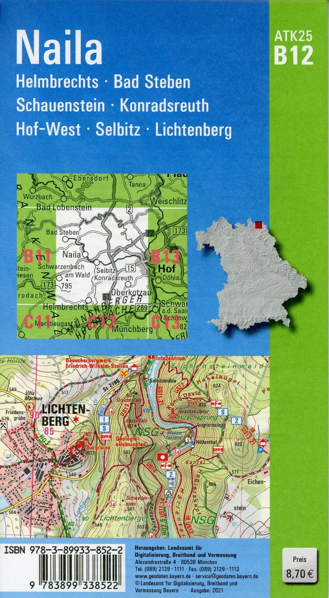 Bild: 9783899338522 | Naila 1:25 000 | Digitalisierung | (Land-)Karte | Deutsch | 2021