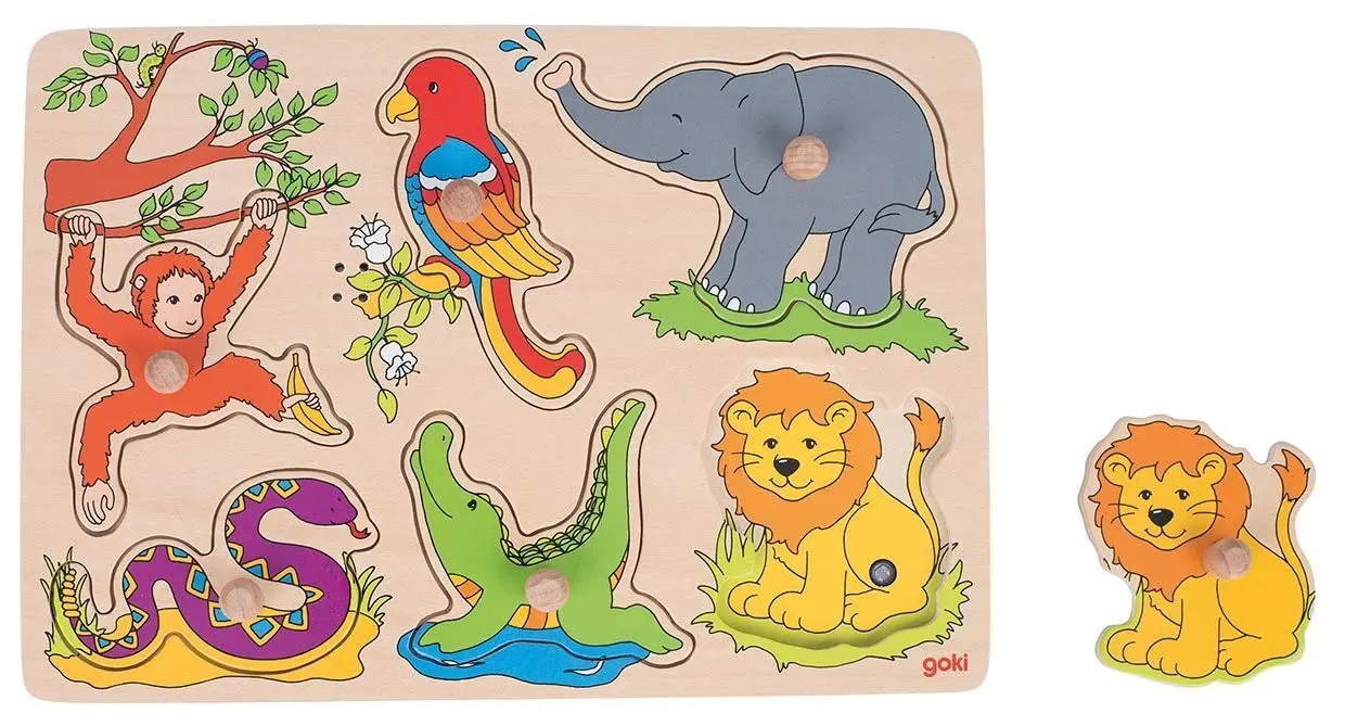 Cover: 4013594578622 | Soundpuzzle Zootiere, mit Tierstimmen (Kinderpuzzle) | goki | Spiel