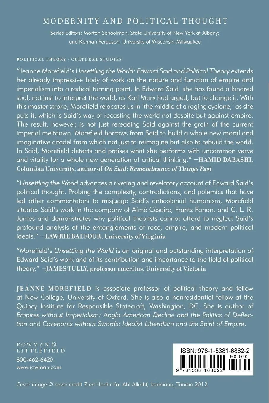 Rückseite: 9781538168622 | Unsettling the World | Edward Said and Political Theory | Morefield