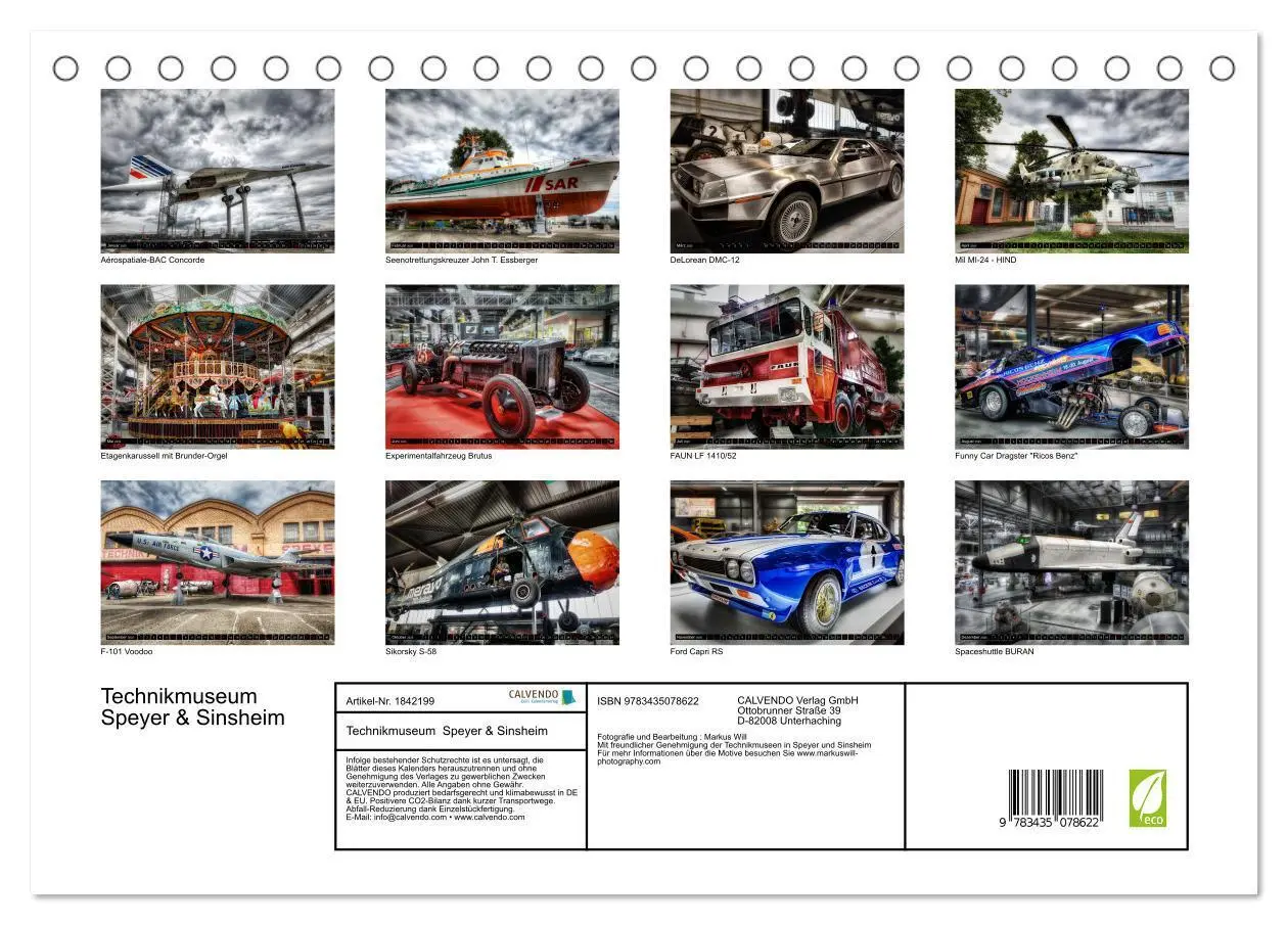 Bild: 9783435078622 | Technikmuseum Speyer &amp; Sinsheim (Tischkalender 2025 DIN A5 quer),...