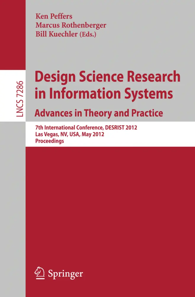 Cover: 9783642298622 | Design Science Research in Information Systems: Advances in Theory...