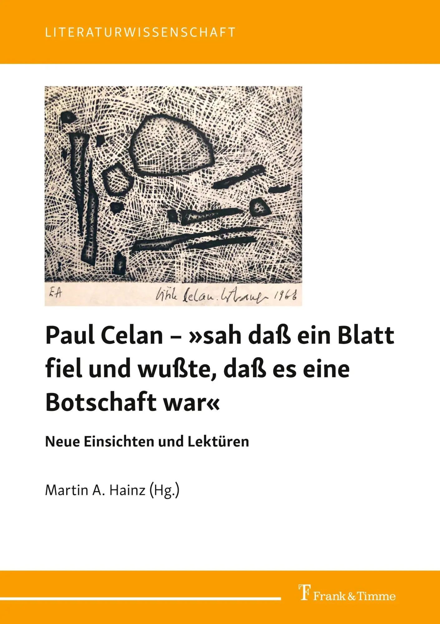 Cover: 9783732908622 | Paul Celan ¿ »sah daß ein Blatt fiel und wußte, daß es eine...
