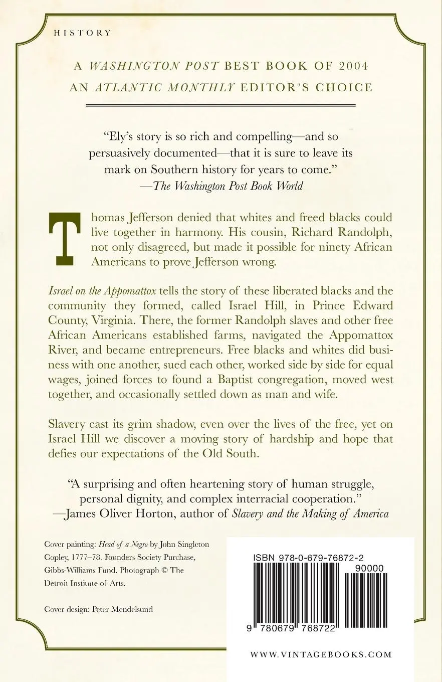 Rückseite: 9780679768722 | Israel on the Appomattox | Melvin Patrick Ely | Taschenbuch | Englisch
