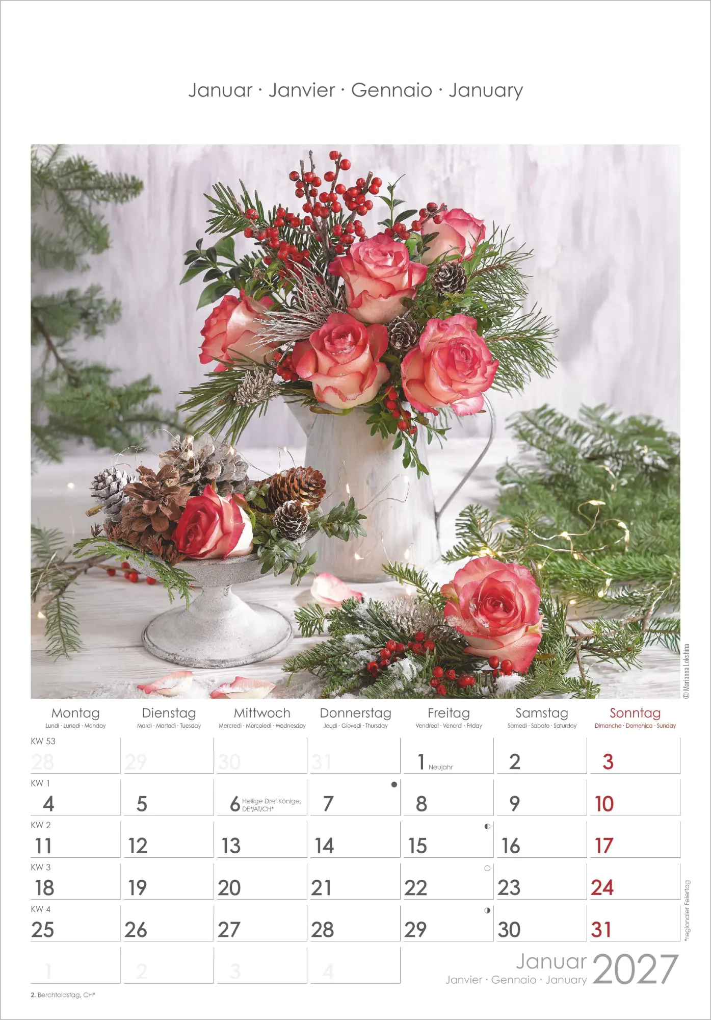 Bild: 4069095018822 | Rosenträume 2027 | Neumann Verlage GmbH &amp; Co KG | Kalender | 14 S.