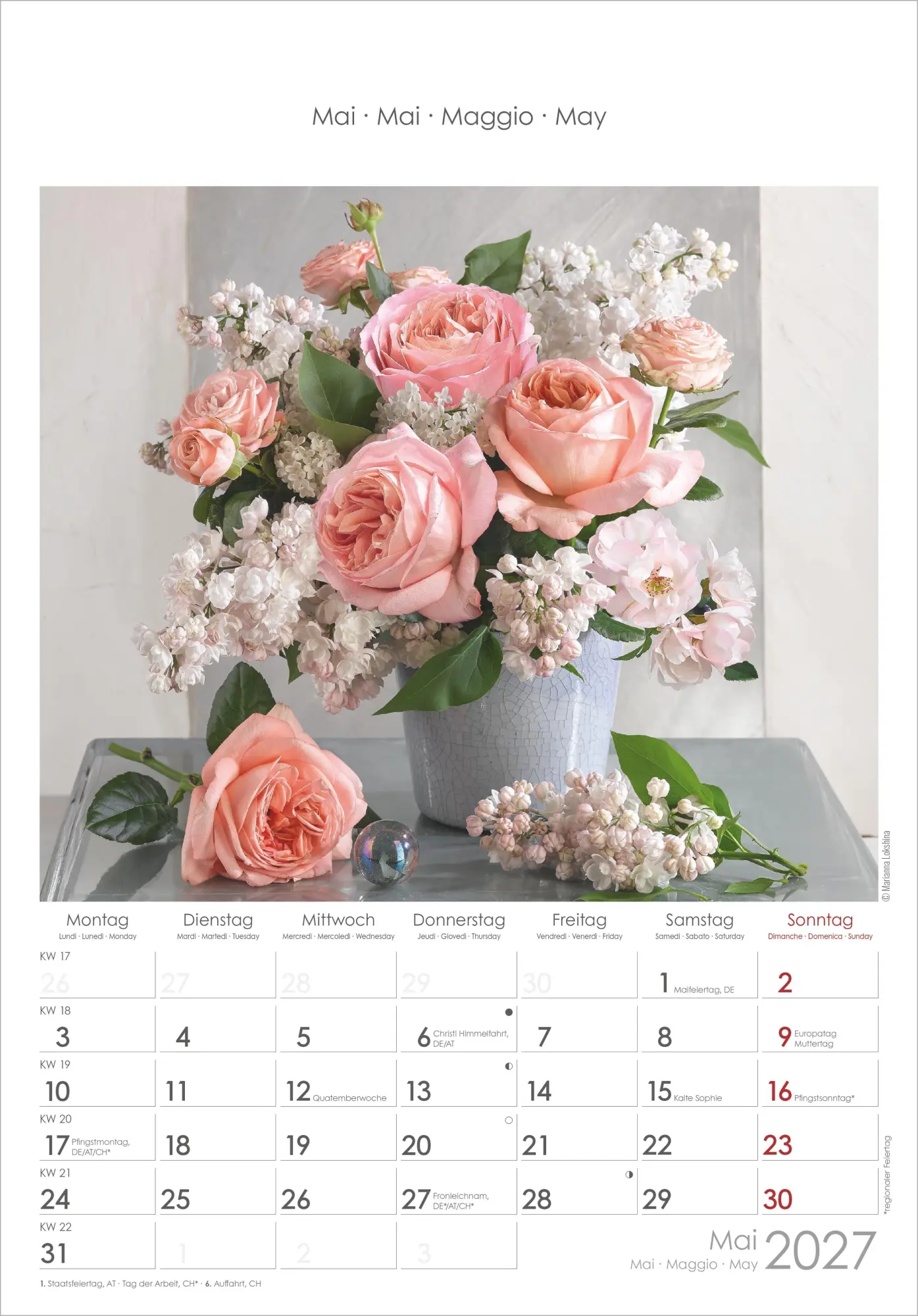 Bild: 4069095018822 | Rosenträume 2027 | Neumann Verlage GmbH &amp; Co KG | Kalender | 14 S.