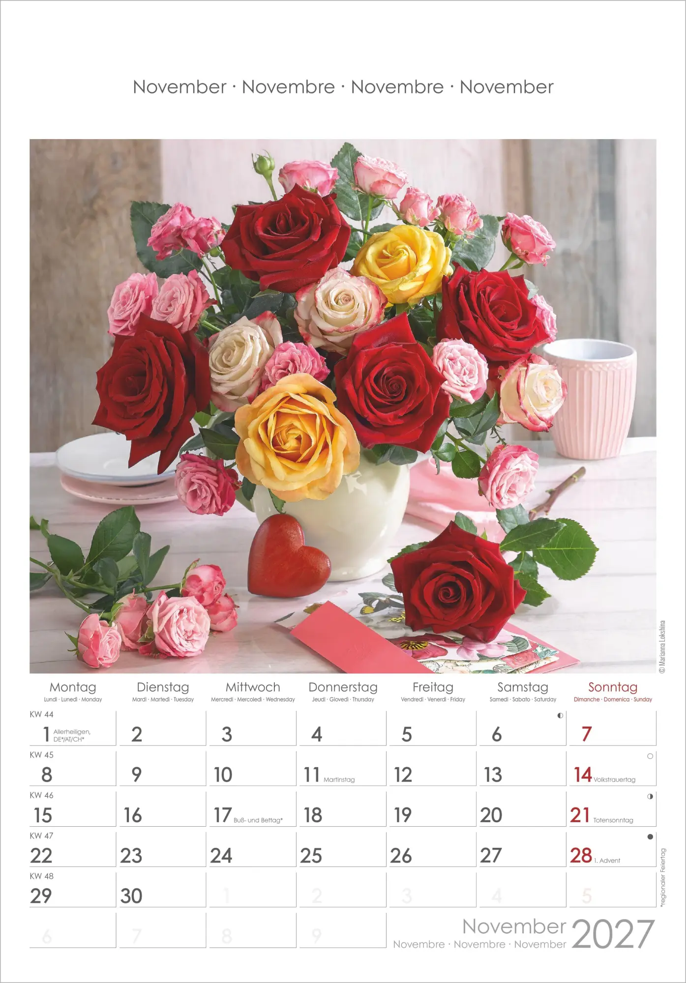 Bild: 4069095018822 | Rosenträume 2027 | Neumann Verlage GmbH &amp; Co KG | Kalender | 14 S.